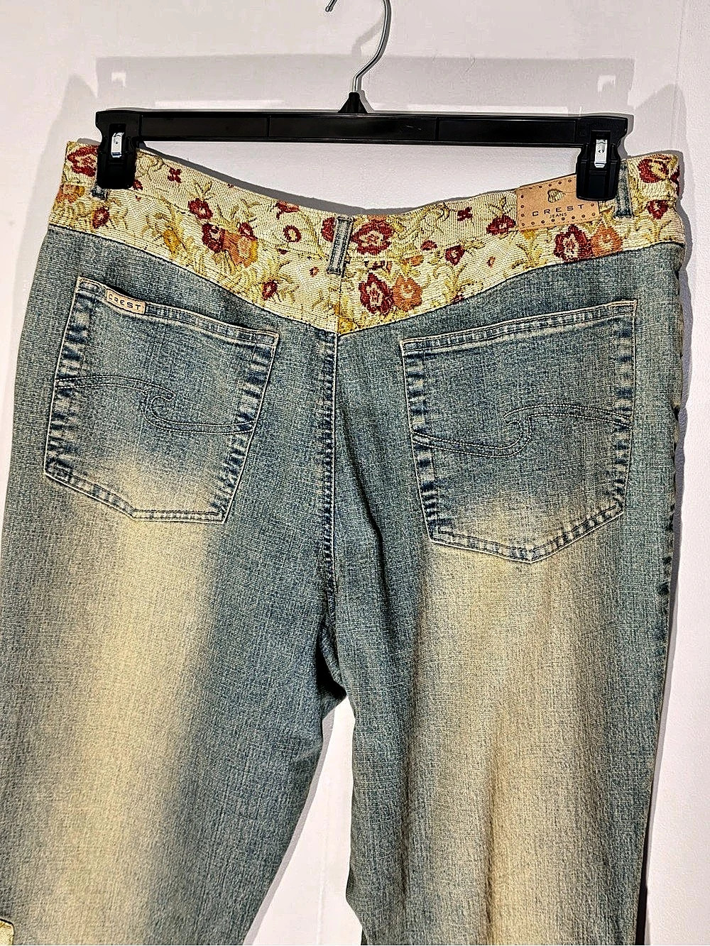 Vintage Crest The Collection Floral Boot Cut Jeans Plus Y2K Size 21/22 Boho - Picture 9 of 13